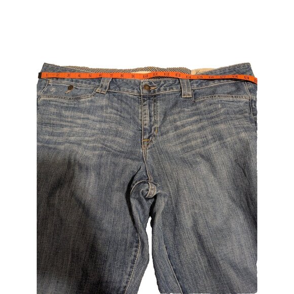 Vintage Gap Limited Edition Wide Flare Cuffed Leg Jeans Size 14 Stretch-lp - Picture 10 of 16